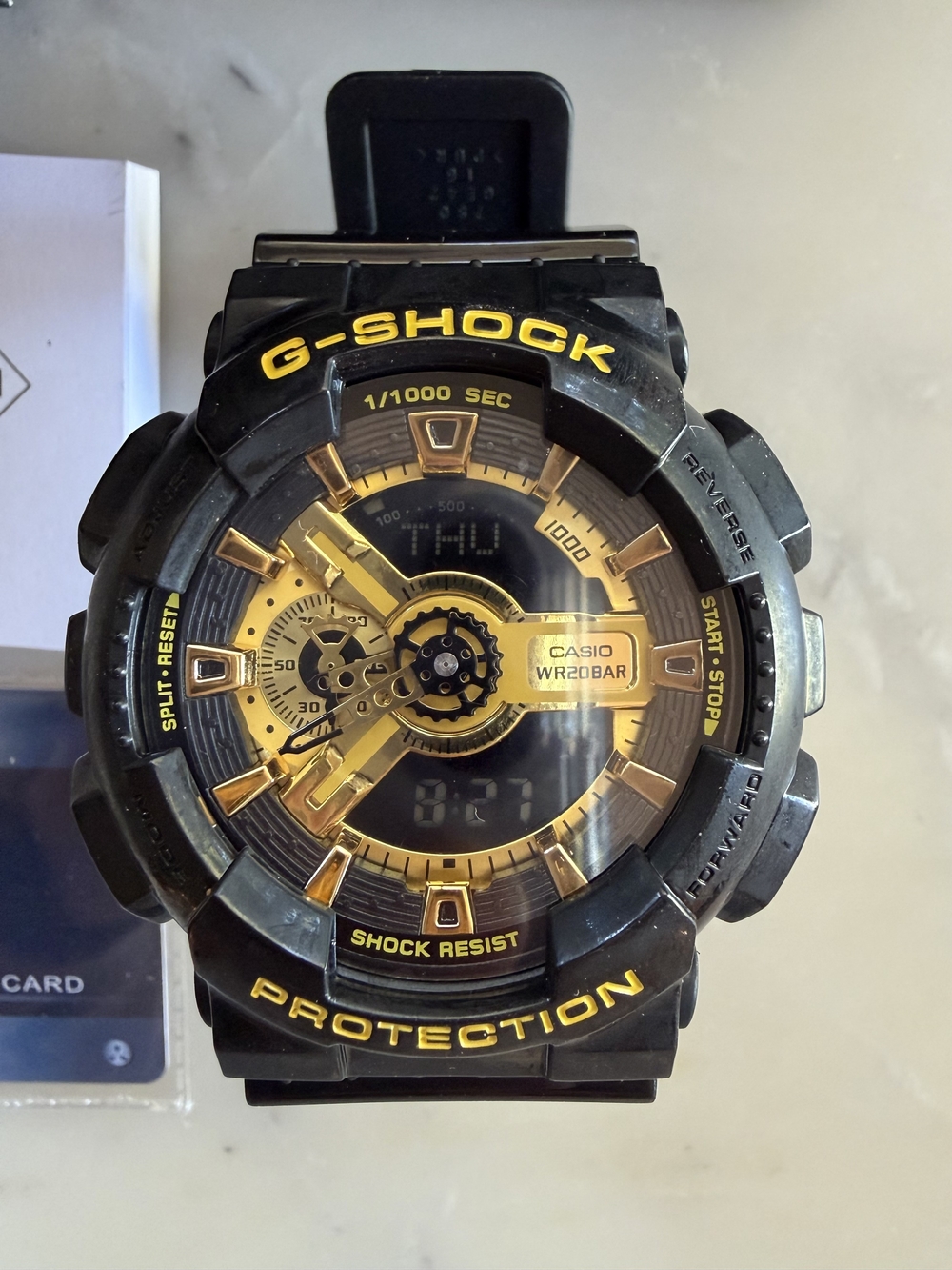 Casio G-Shock Black and Gold Analog-Digital Sport Watch